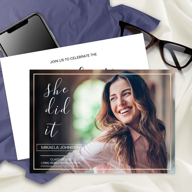 Party-meddelande 2023 Student-fotokort Meddelande (Skapare uppladdad)