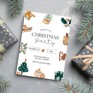 Party-meddelande Jingle och Mingle julafton party Inbjudningar