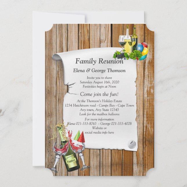 Party Meddelanden om återförening Inbjudningar (Framsida)