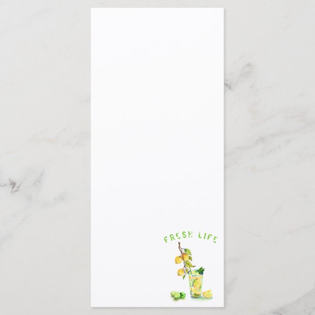 Party-menyn med citronjuicens Coola Drink - Din te Meny (Framsida)