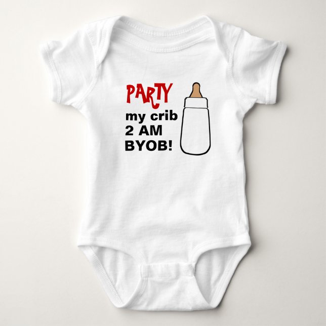 Party min BYOB baby bodyshirt Tröja (Framsida)
