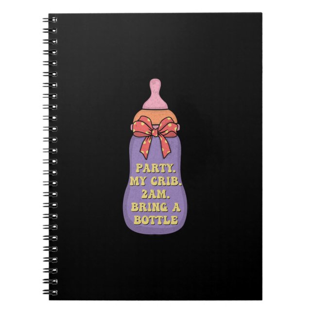 Party, min crib 2 000 tar med dig flaska anteckningsbok (Framsidan)