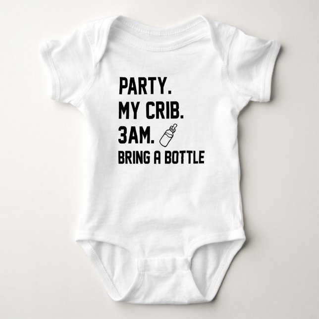 Party Mitt brott 3 000 tar en Flaska Baby Mjölk T Shirt (Framsida)