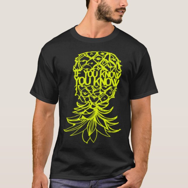 Party Mode Upside Down Pineapple Swinger Vanilla S T Shirt (Framsida)