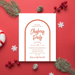 Party Modern Arch BrightStor Red Inbjudningar