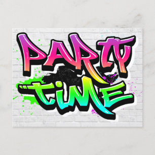 Party Modern Graffiti Inbjudan