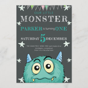 Party Monster Barns födelsedag Inbjudningar
