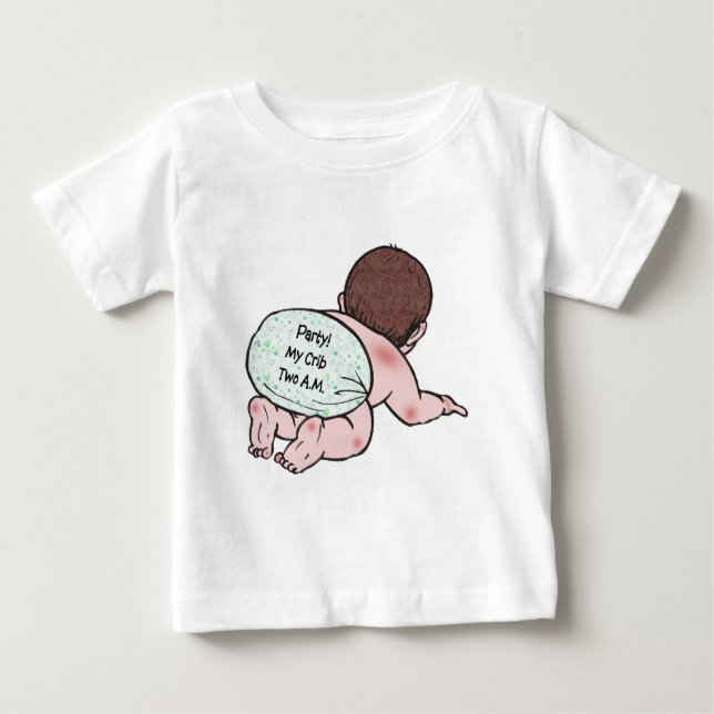 Party My Crib Baby T-shirt (Framsida)