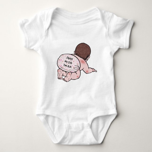 Party My Crib Baby T-shirt (Framsida)