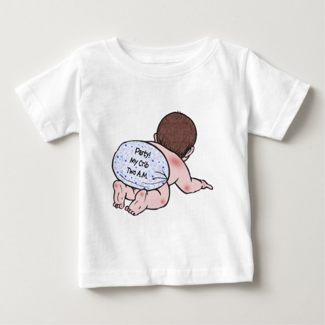 Party My Crib Baby T Shirt (Framsida)
