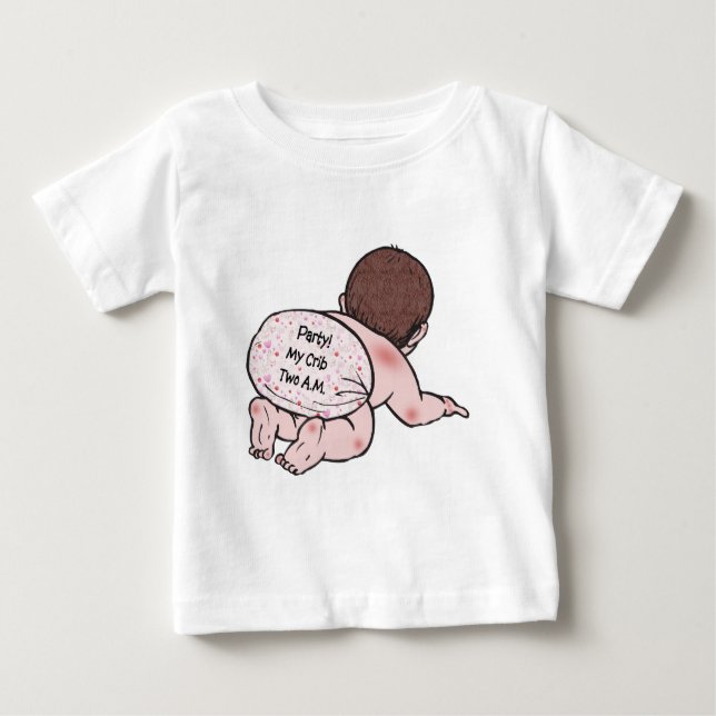 Party My Crib Baby Tee Shirt (Framsida)