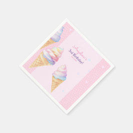 Party Napkins födelsedagsfest med söt glass Pappersservett