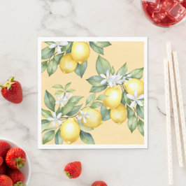 Party Napkins Lemon citrus 1:a födelsedag. Pappersservett