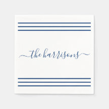 Party Napkins med Färg Personlig-skript