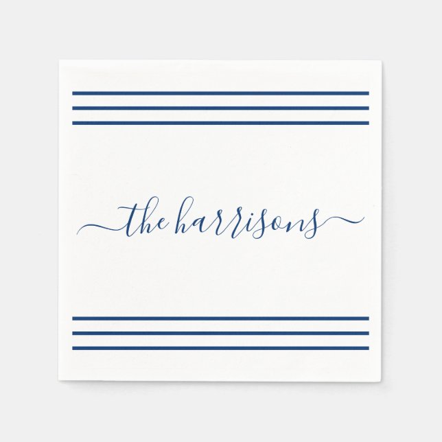 Party Napkins med Färg Personlig-skript Pappersservett (Framsidan)