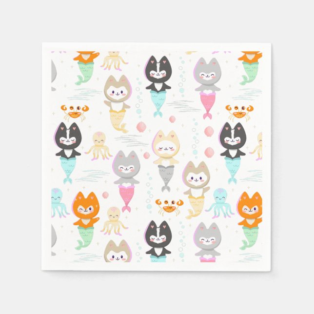 Party Napkins Nautisk Födelsedagsfest. Pappersservett (Framsidan)