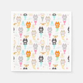 Party Napkins Nautisk Födelsedagsfest. Pappersservett