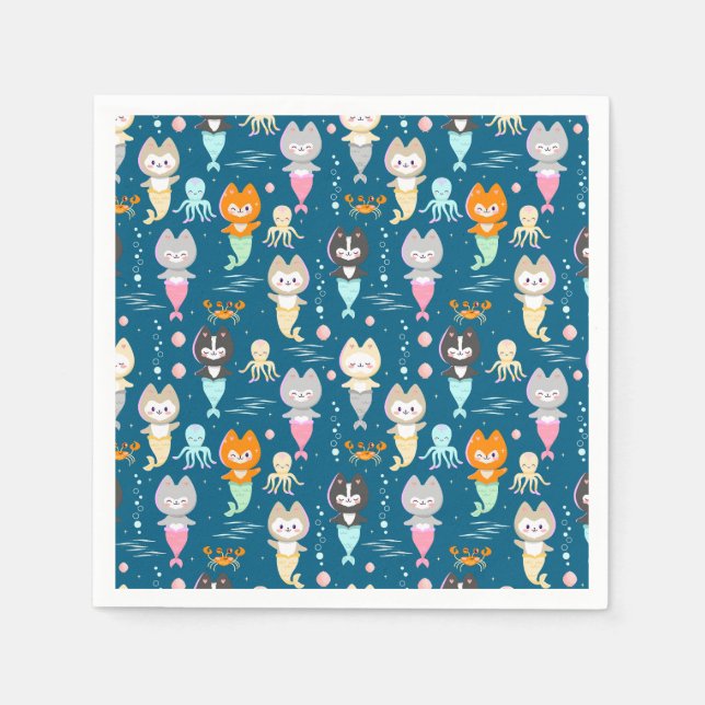 Party Napkins Nautisk Födelsedagsfest. Pappersservett (Framsidan)