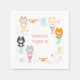 Party Napkins Nautisk Födelsedagsfest. Pappersservett