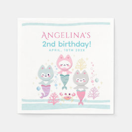 Party Napkins Nautisk Födelsedagsfest. Pappersservett