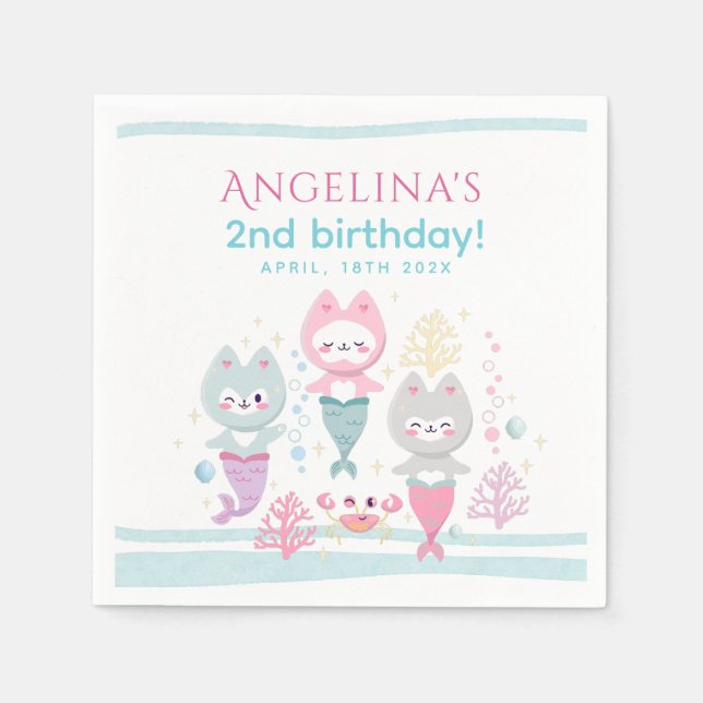 Party Napkins Nautisk Födelsedagsfest. Pappersservett (Framsidan)