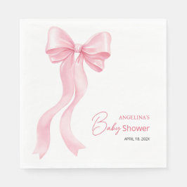 Party Napkins till babyduschen med en skön båge. Pappersservett