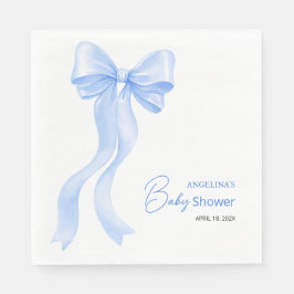 Party Napkins till babyduschen med en skön båge. Pappersservett