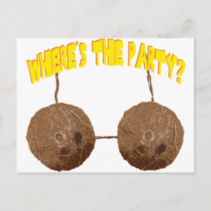 party nöt inbjudan vykort