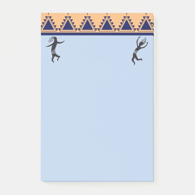 Party och Dancing Kokopellis Post-it Block (Framsida)