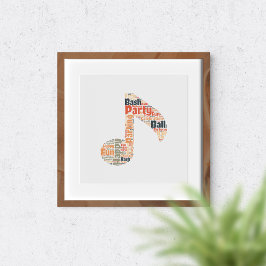 Party ord i form. poster