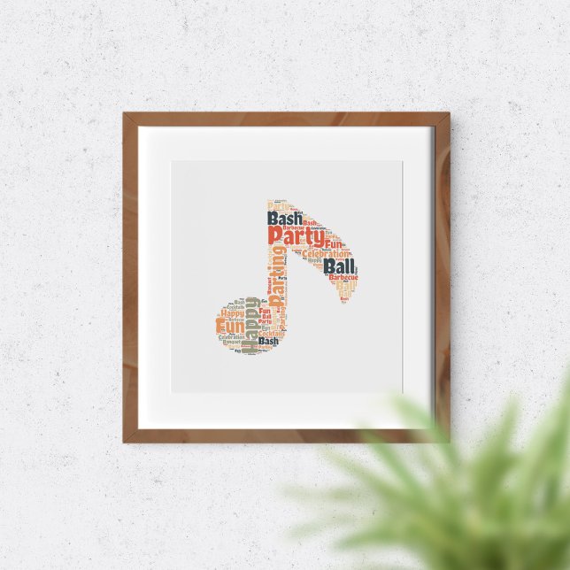 Party ord i form. poster (Skapare uppladdad)