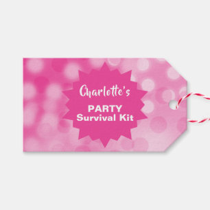 Party-överlevnadssats DIY-favoritrektangulär fästp Presentetikett