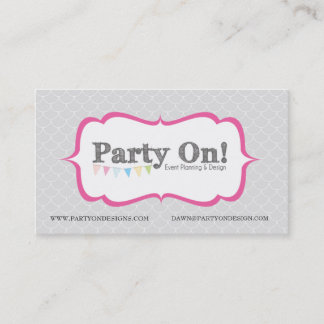 party på designvisitkort - anpassningsbar visitkort