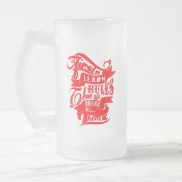 Party på högerna frostat ölglas