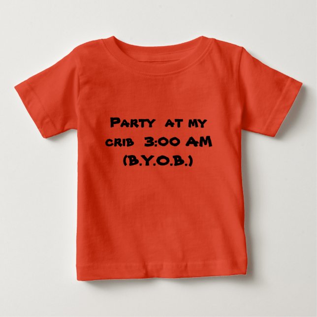 Party på inbjudan tee shirt (Framsida)
