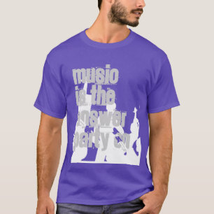 Party på Shirt - Musik är svaret - Shirt Tee Shirt