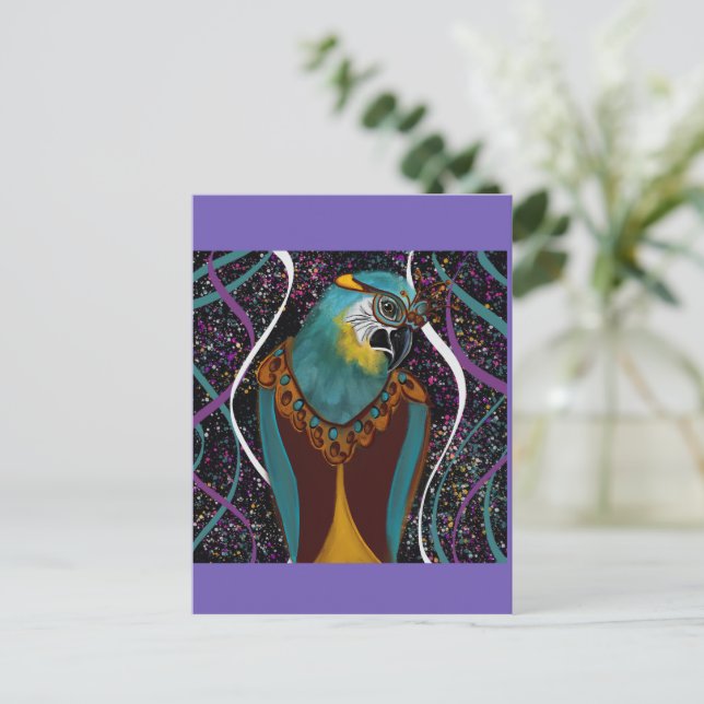 PARTY PAPAGAJER        VYKORT (Stående Fram)