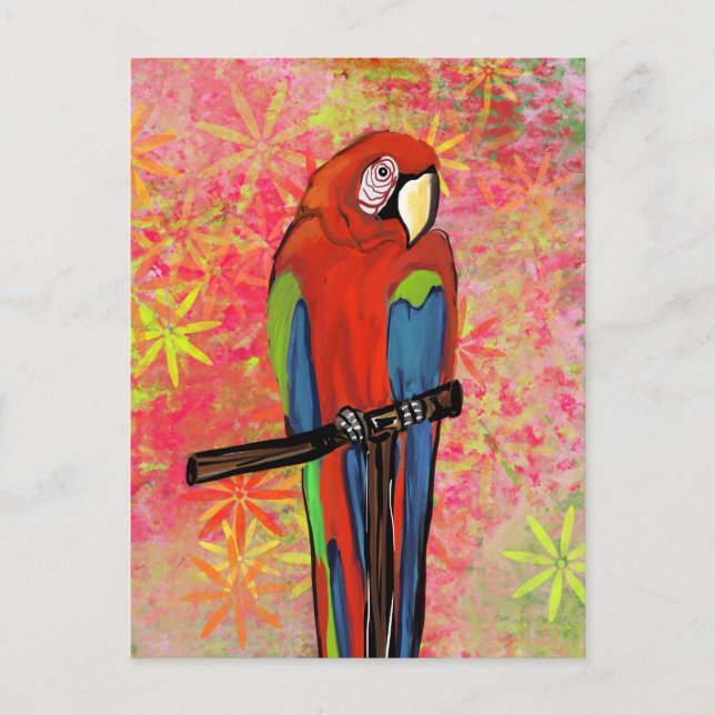 PARTY PAPAGAJER          VYKORT (Framsida)