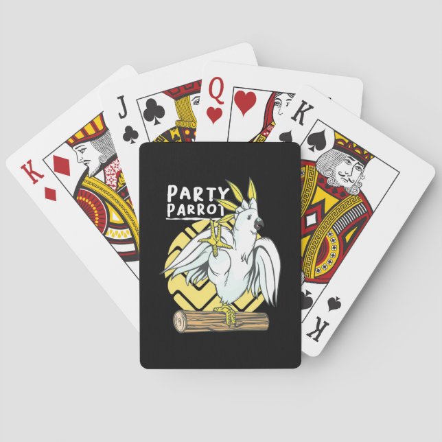 Party Parrot Bird Casinokort (Baksidan)