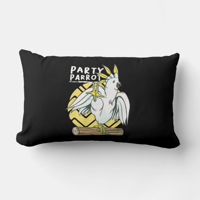 Party Parrot Bird Lumbarkudde (Framsida)