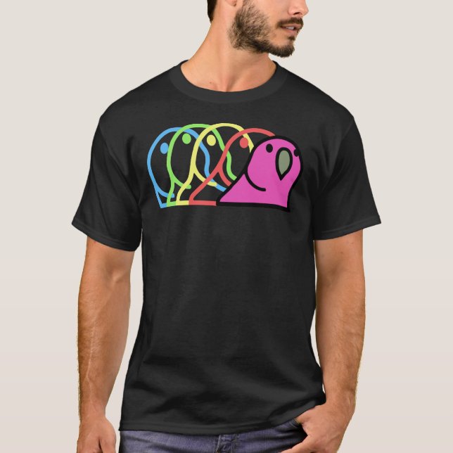 Party Parrot Emoji GIF Classic T-Shirt (Framsida)