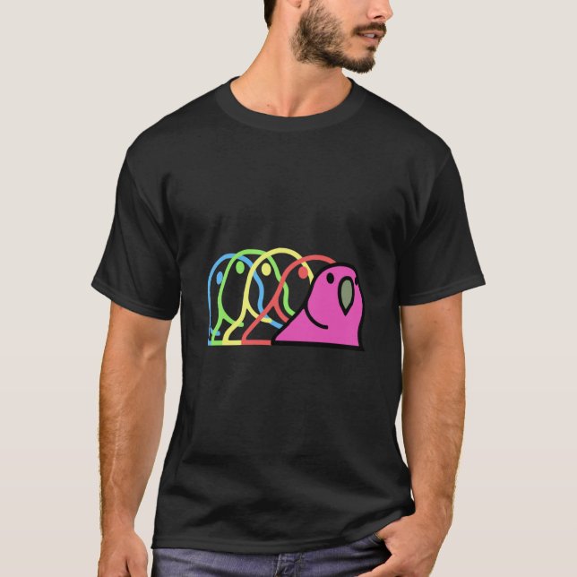 Party Parrot Emoji GIF  T Shirt (Framsida)