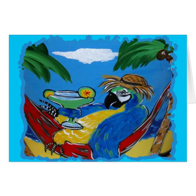 PARTY PARROT HÄLSNINGSKORT (Framsidan Horizontal)