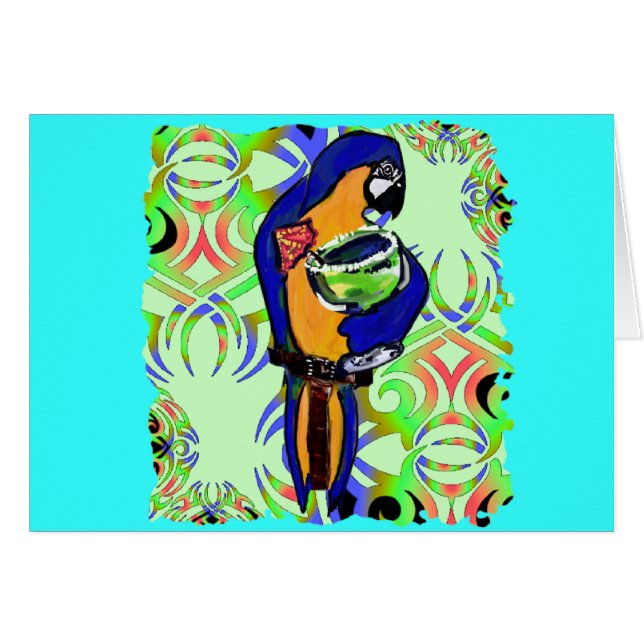 PARTY PARROT HÄLSNINGSKORT (Framsidan Horizontal)