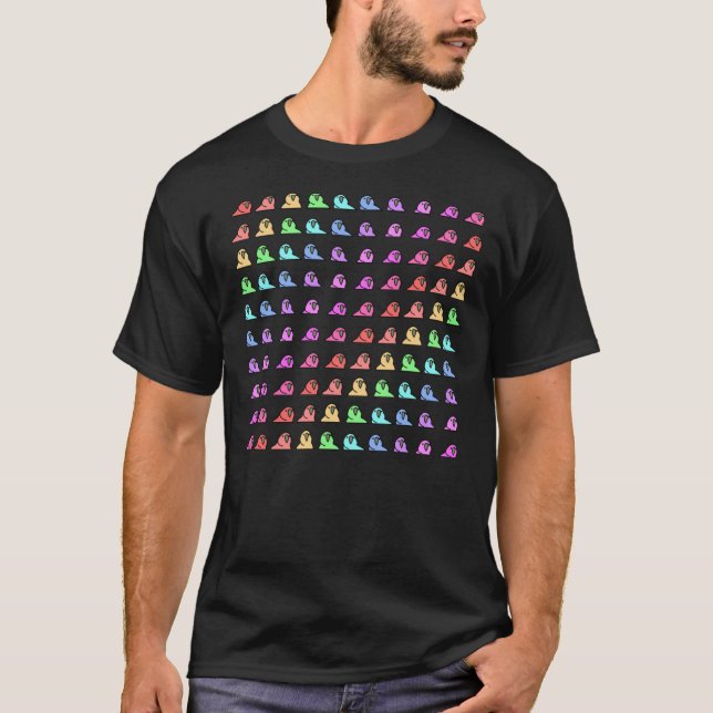 Party Parrot Rainbow Classic T-Shirt (Framsida)