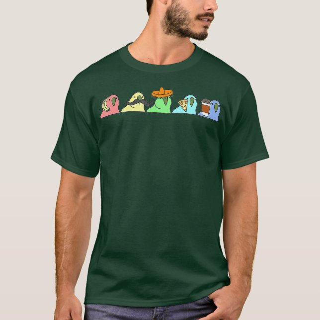 Party Parrot T Shirt (Framsida)