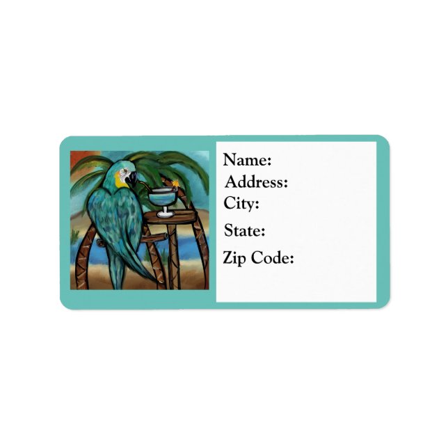 Party Parrots Adressetikett (Framsidan)