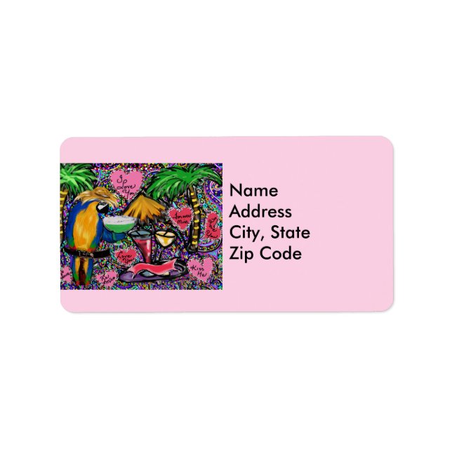 Party Parrots Adressetikett (Framsidan)