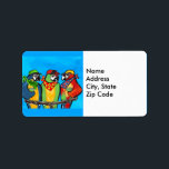 Party Parrots Adressetikett<br><div class="desc">Cute Party Parrot-produkter</div>