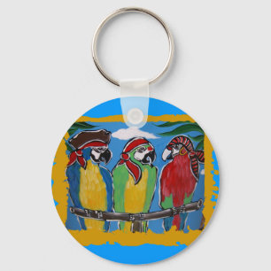 Party Parrots Nyckelring